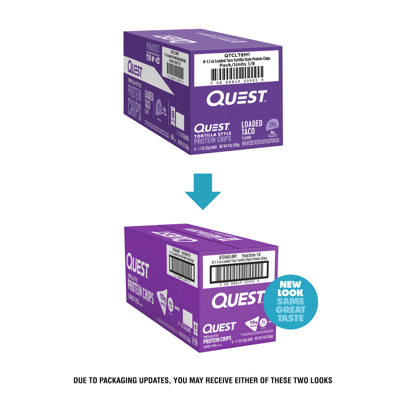 Loaded Taco Protein Chips | High Protein, Crunchy Snack – Quest