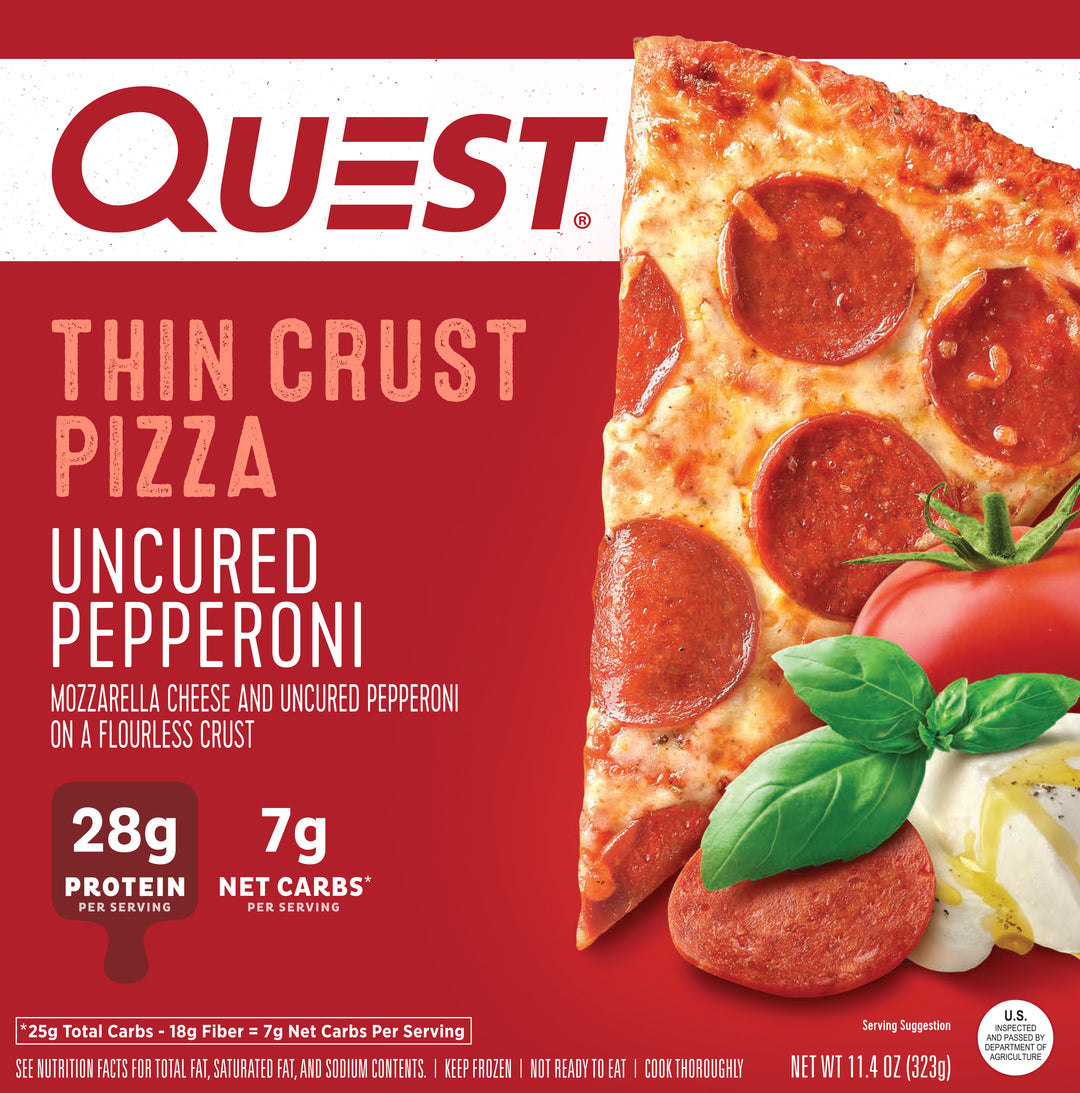 Quest Uncured Pepperoni Thin Crust Pizza Package
