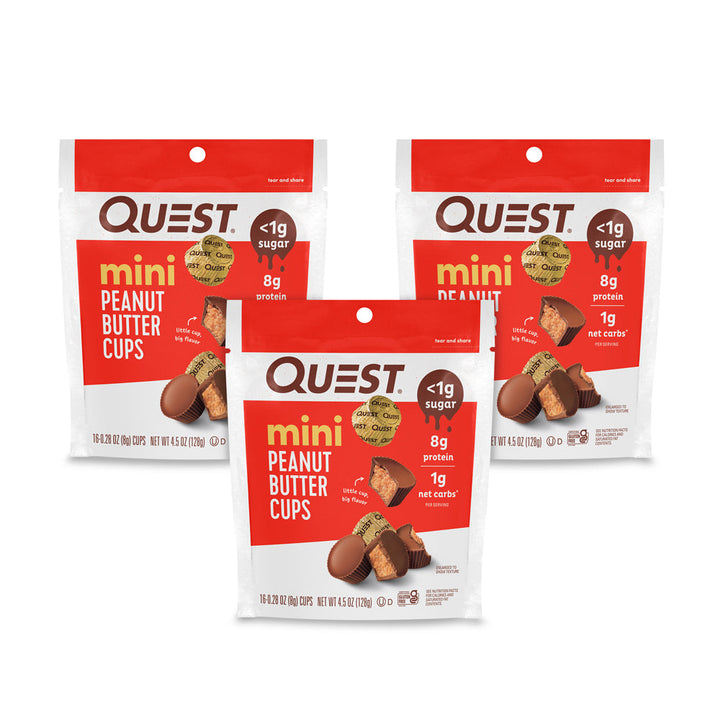 Mini Peanut Butter Cups 3-Pack front packaging