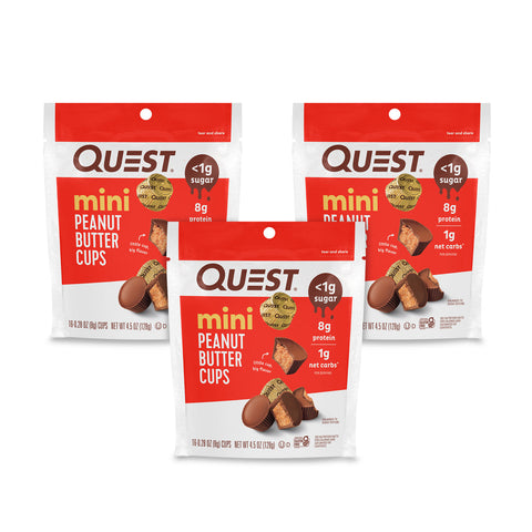 Mini Peanut Butter Cups 3-Pack – Quest Nutrition