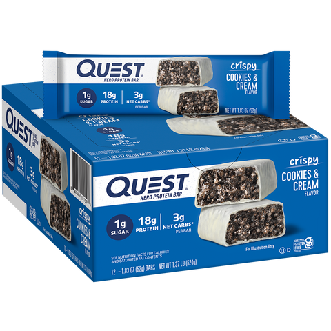 Cookies & Cream Hero Protein Bars – Quest Nutrition