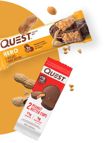 Quest Peanut Butter Cups and Quest Hero Bar